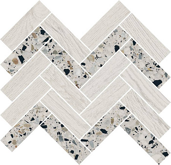 Декор T042\SG5268 Монтиони белый комбинированный 35,5см*34см*9мм (1уп/6шт/)мозаичный, шт
