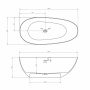 Ванна из литьевого мрамора Abber Stein 160х75 AS9611-1.6