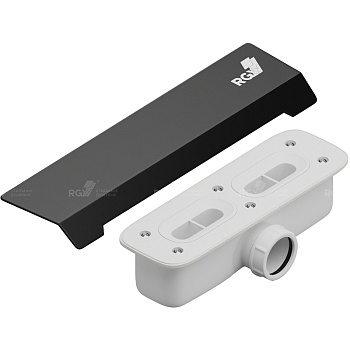 Сифон со стальной накладкой RGW S-015 черный к поддону STA, RGW 502411015-04