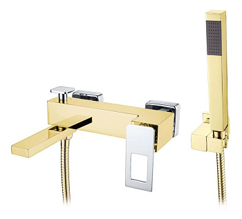 Смеситель для ванны Q GoldCR_Комплект