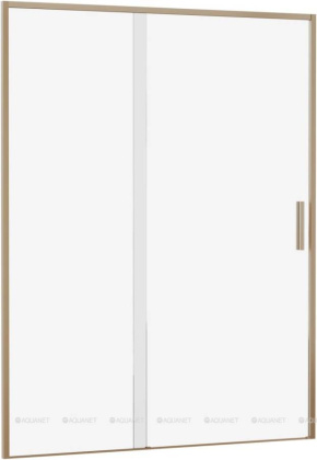 Душевая дверь Aquanet Pleasure Evo, 150 AE65-N150-GBT, профиль золото-никель браш, прозрачное стекло