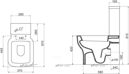 Чаша напольного унитаза компакт BelBagno VASO BB127CP Чаша напольного унитаза компакт BelBagno VASO BB127CP