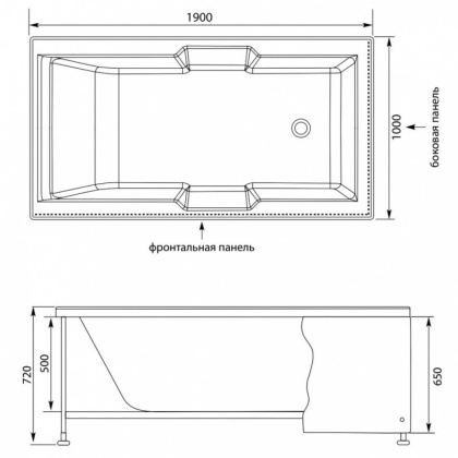 Панель боковая Aquanet Vega 100 Панель боковая Aquanet Vega 100