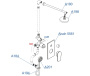 A55201 Встраиваемый комплект для душа с верхней душевой насадкой и лейкой Wasserkraft