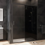 W90G-140-1-195BG Gem Solo Дверь душевая 140х195, стекло тонированное, профиль Черный матовый