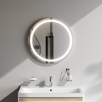 Зеркало с подсветкой в ванную круглое 60 AM.PM X-Joy M85AMOX0601WG сенсорное, 60х60х3,5 см