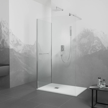 Душевая перегородка  70* 30*195 RGW WA-150W (WA-102W + Z-070W) Белый/Прозрачное/6 мм