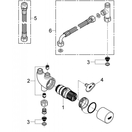 Термостат центральный Grohe Grohtherm Micro 34487000 хром Термостат центральный Grohe Grohtherm Micro 34487000 хром