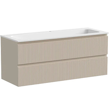 Тумба подвесная SANCOS Snob T 1195х445х500, c двумя ящиками оснащенными доводчиками, Beige Soft, арт.SNT120CE Тумба подвесная SANCOS Snob T 1195х445х500, c двумя ящиками оснащенными доводчиками, Beige Soft, арт.SNT120CE