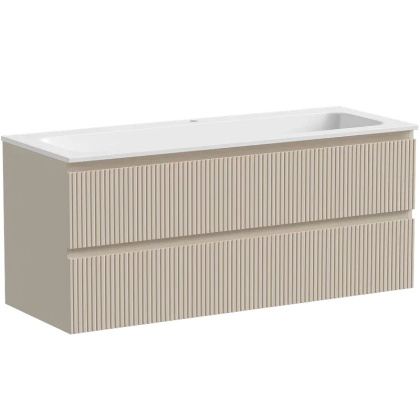 Тумба подвесная SANCOS Snob T 1195х445х500, c двумя ящиками оснащенными доводчиками, Beige Soft, арт.SNT120CE Тумба подвесная SANCOS Snob T 1195х445х500, c двумя ящиками оснащенными доводчиками, Beige Soft, арт.SNT120CE
