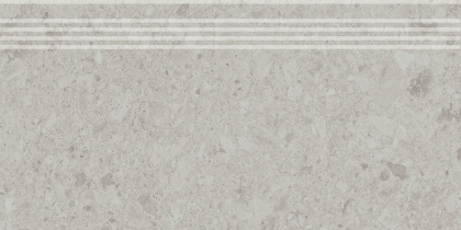 Ступень Чеппо ди Гре серый светлый матовый обрезной 30x60x0,9