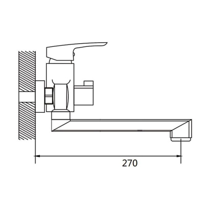 Смеситель для ванны Shevanik S85T S8502T
