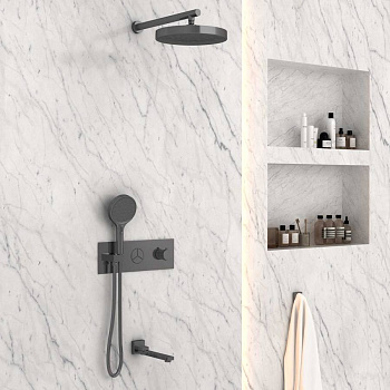 Душевой комплект VSFW-432TI2GM встраиваемый, вороненая сталь