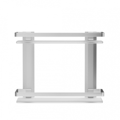 A7455200  Sense L Полка двухуровневая стеклянная, алюминий A7455200  Sense L Полка двухуровневая стеклянная, алюминий