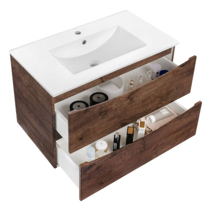 База под керамическую раковину Mia 800 подвесная, 2 выкатных ящика soft close, R.Wood База под керамическую раковину Mia 800 подвесная, 2 выкатных ящика soft close, R.Wood