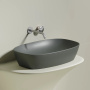 Умывальник чаша накладная овальная (цвет Антрацит Матовый) Element 600*380*138мм