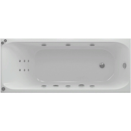 Ванна Альфа 170 гидромасс.ПН с фр.экр. (слив слева)