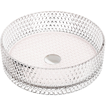 Умывальник чаша накладная круглая (цвет розовый) Cristal 360*360*112мм