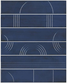 Панно Мажорель синий тёмный глянцевый (из 6 частей 6х28,5) 36x28,5x1 Панно Мажорель синий тёмный глянцевый (из 6 частей 6х28,5) 36x28,5x1