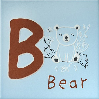 Декор OS\A230\5099 Зоопарк B голубой (20см*20см*6,9мм) (10шт/0,4м2) , шт