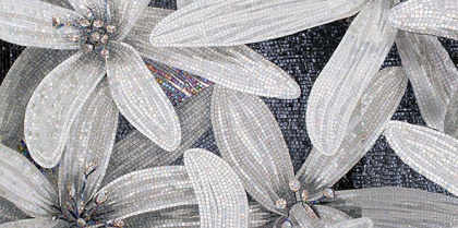 Декор 3 April чёрный 25х50