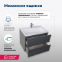 Тумба под раковину Aquanet Алвита 70 серый антрацит Тумба под раковину Aquanet Алвита 70 серый антрацит