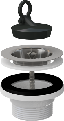 Донный клапан сифона для мойки 6/4" с нержавеющей peшeткой DN70 Донный клапан сифона для мойки 6/4" с нержавеющей peшeткой DN70