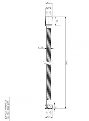 CZR-FMM-120-01 Гибкий шланг металлизированный, длина 1,2 м, хром CZR-FMM-120-01 Гибкий шланг металлизированный, длина 1,2 м, хром