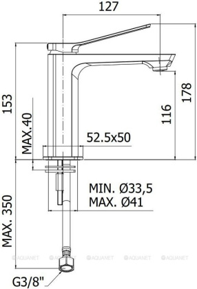 Смеситель для раковины Paffoni Tilt TI071NO