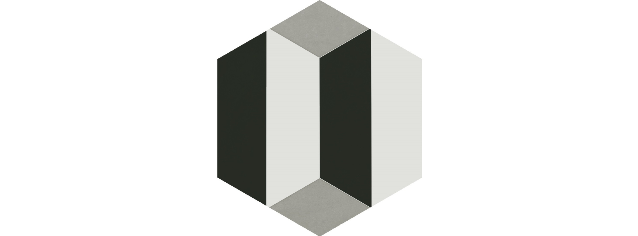 Декор 1 VT\A283\SG1010 Кальсада Черный/Белый/Серый (12см*10,4см*7мм) (45шт/0,561м2) Шестиугольник, шт