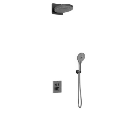 Душевой комплект Inspire VSFW-3I21T1GM встраиваемый, термостатический, 2 режима, вороненая сталь Душевой комплект Inspire VSFW-3I21T1GM встраиваемый, термостатический, 2 режима, вороненая сталь