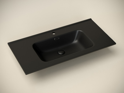 Умывальник накладной прямоугольный (цвет Черный Матовый) Element 910*465*180мм