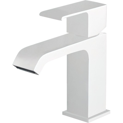 PORTA-LS1-BIO Смеситель на раковину однорычажный, с донным клапаном, исполнение белый матовый