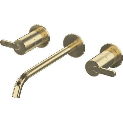 LEAF-BLI3L-SR Смеситель для раковины встраиваемый на три отверстия, исполнение Sunrise