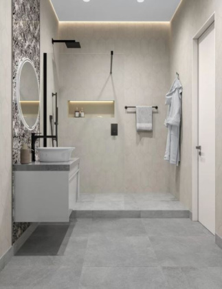 Плинтус Про Стоун серый обрезной 60x9,5x0,9