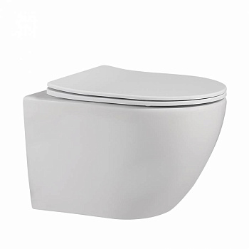 Подвесной унитаз Abber Bequem AC1100MW белый матовый с микролифтом