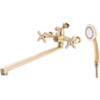 Смеситель для ванны/душа Agger Retro Bronze A1921188 с душевым набором Смеситель для ванны/душа Agger Retro Bronze A1921188 с душевым набором