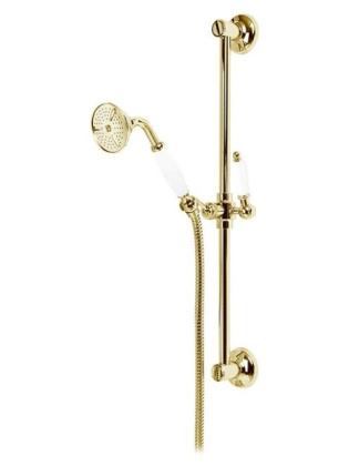 GOLF-SD-01-Bi Душевой гарнитур Исполнение: Хром, Ручки: Белые 