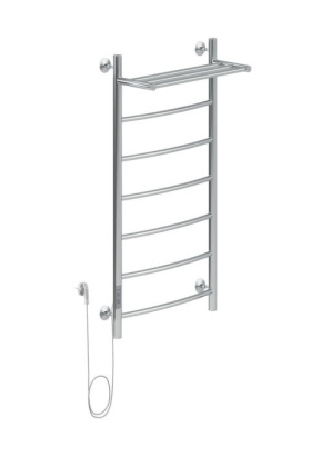 Полотенцесушитель электрический Aquanet Romeo 100х50 Тэн слева, с полкой