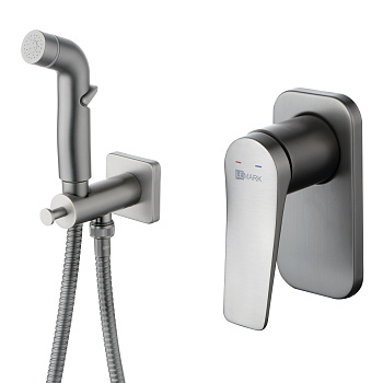 Смеситель Lemark Bronx LM3719GM с гигиеническим душем, встраиваемый Смеситель Lemark Bronx LM3719GM с гигиеническим душем, встраиваемый