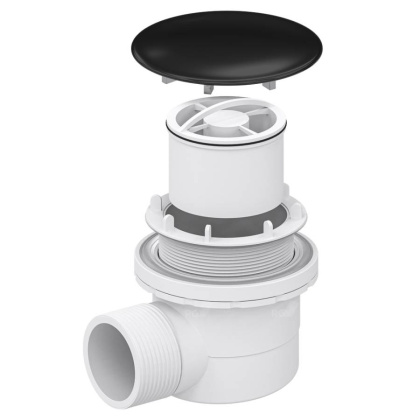 Сифон для душевых поддонов RGW Velplex QYD-06 Черный, RGW 18241106-04