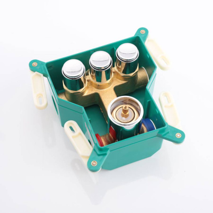 Встраиваемый смеситель для душа VSCV-431GM трехфункциональный, вороненая сталь