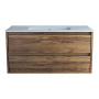 База под раковину Gio 1000 подвесная, 2 выкатных ящика soft-close, C.Oak