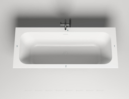 Ванна из искусственного камня Salini S-Sense Orlando Axis 190х80 103311G, глянцевая