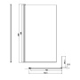 DX35WBS-D080-140MT Душ.шторка на борт ванны,стекло поворотное 6*800*1400мм,стекло прозр,проф анод