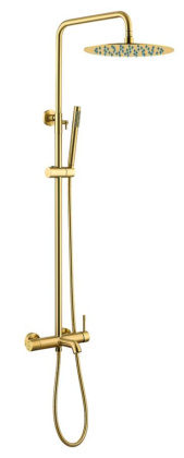 Стойка для душа со смесителем UNO Matt Gold Стойка для душа со смесителем UNO Matt Gold