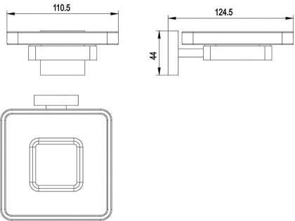 Мыльница Timo Selene Brush Gold 17022/17