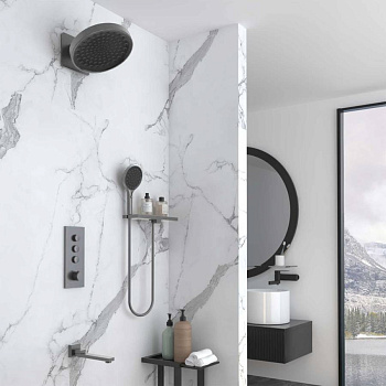 Душевой комплект Inspire VSFW-433TI3RGM встраиваемый, термостат, трехрежимный, вороненая сталь