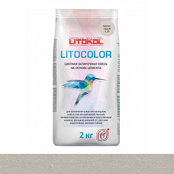 Затирка цементная LITOCOLOR L.10 светло-серый