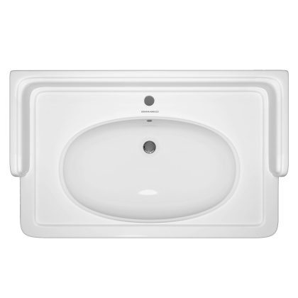 Раковина POMPEI подвесная/мебельная 80, белая глянцевая